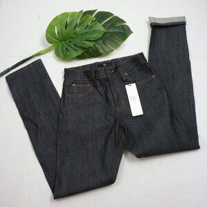 NWT Uniqlo Jill Sander +J Selvedge Slim Fit Straight Jeans In Navy Size 28 X 32